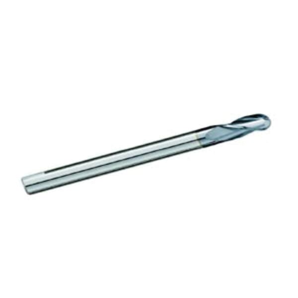 GARR 55634 Ball Nose Center Cutting Extra Length End Mill, 5/16 in Dia Cutter, 1-5/8 in Length of Cut, 3 Flutes, 5/16 in Dia Shank, 4 in OAL, TiCN
