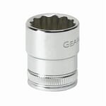 GEARWRENCH 80386 Standard Length Socket, 3/8 in Square Drive, 18 mm, 6 Points