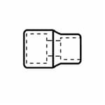 GEARWRENCH 80522 Deep Length Socket, 3/8 in Square Drive, 8 mm, 12 Points