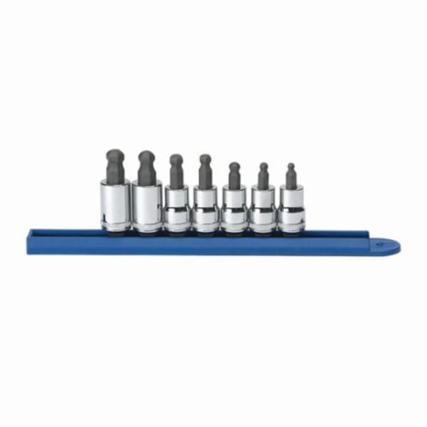 GEARWRENCH 80587 Driver Socket Bit Set, 3/8 in Drive, 7 Pieces, Polished Chrome