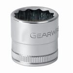 GEARWRENCH 80747 Standard Length Socket, 1/2 in Square Drive, 12 mm, 12 Points
