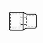 GEARWRENCH 80863 Standard Length Socket, 3/4 in Square Drive, 2-3/16 in, 12 Points