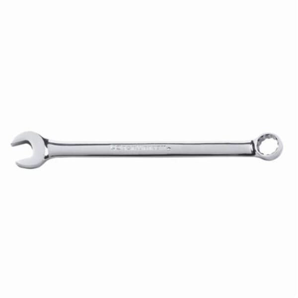 GEARWRENCH 81677 Long Length Open End Combination Wrench, 20 mm Wrench, 12 Points, 15 deg Offset, 290 mm OAL, Premium Alloy Steel, Polished Chrome