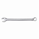 GEARWRENCH 81742 Long Length Open End Combination Wrench, 24 mm Wrench, 12 Points, 15 deg Offset, 337 mm OAL, Premium Alloy Steel, Polished Chrome