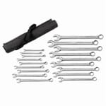 GEARWRENCH 81920 Long Length Combination Non-Ratcheting Wrench Set, 18 Pieces, 7 to 20 mm, Polished Chrome