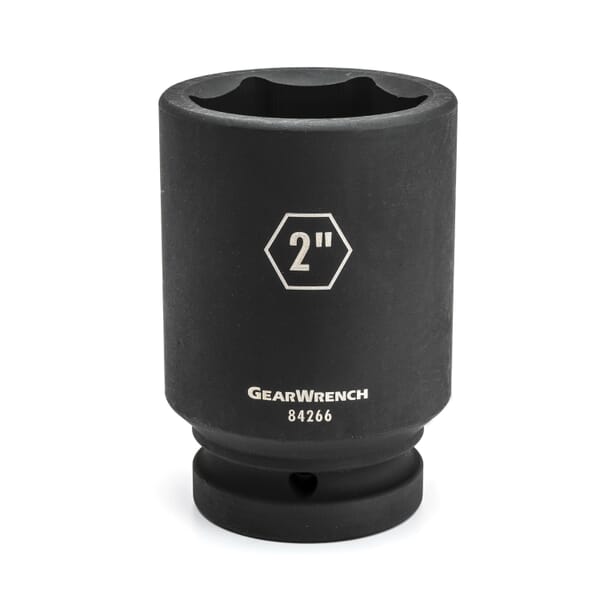 GEARWRENCH 84266 Socket, 1 in Hex Drive, 2 in Deep Socket, 6 Points