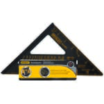 Stanley 46-071 Quick Square Premium Triangle Layout Tool, 10-1/4 x 6-7/8 in, 1/8 in Graduation, 90 deg, Aluminum