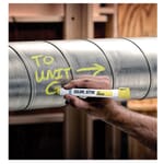 Markal 061067 Quik Stik Permanent Twist Solid Paint Crayon, 11/16 in Round Tip, Plastic Housing, White