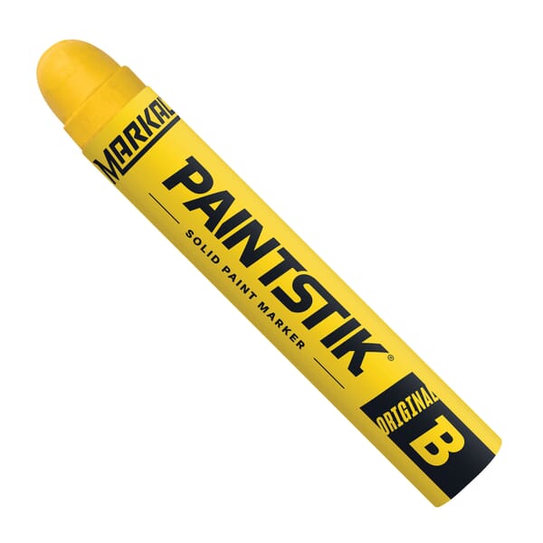 Markal 080221 B Paintstik Solid Paint Crayon, 11/16 in Round Tip, Yellow