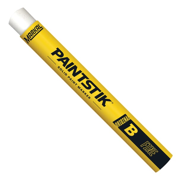 Markal 080420 B Paintstik Solid Paint Crayon, 3/8 in Fine/Round Tip, White