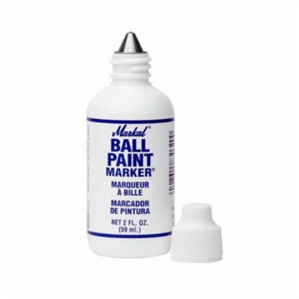 Markal 08462 BALL PAINT MARKER Liquid Paint Marker, Markal BALL PAINT MARKER Liquid Paint Marker, 1/8 in Ball Point Tip, Plastic/Steel