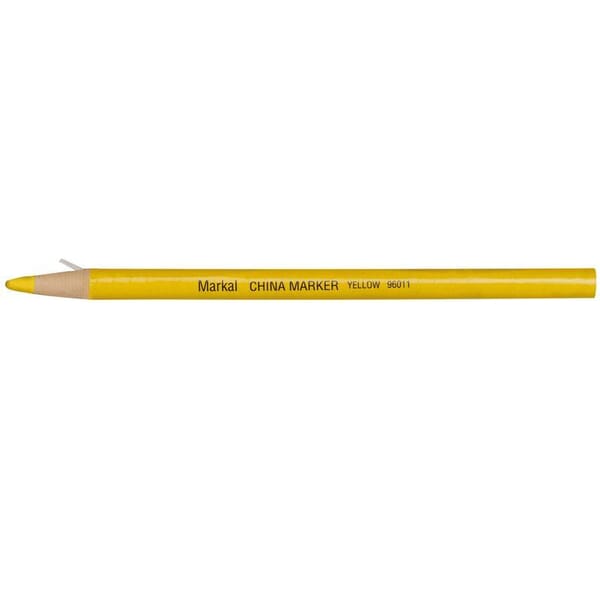 Markal 096011 General Purpose Paper-Wrapped Grease Pencil Marker, 3/8 in, Paraffin Wax, Yellow