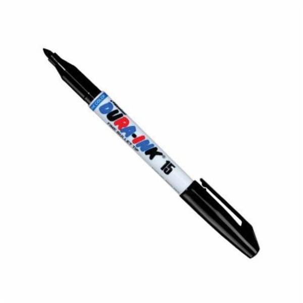 Markal 96098 Dura-Ink 15 Wear Resistant Permanent Ink Marker, 1/16 in Fine Bullet Tip, Fiber Tip/Plastic Barrel, Sharpie Black
