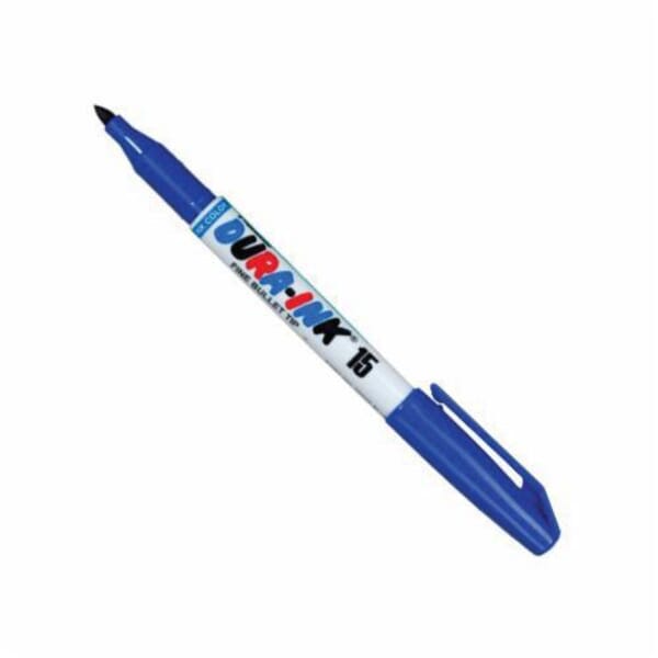 Markal Dura-Ink 15 Wear Resistant Permanent Ink Marker, 1/16 in Fine Bullet Tip, Fiber Tip/Plastic Barrel