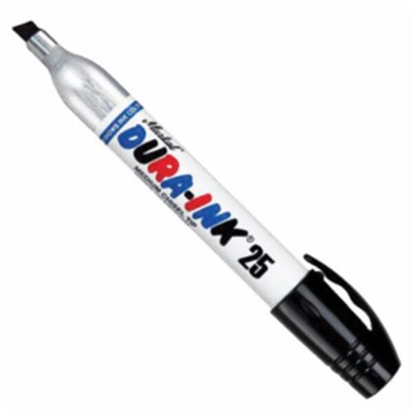 Markal 96223 Dura-Ink 25 King Size Permanent Ink Marker, 1/8 to 1/4 in Chisel Tip, Fiber Tip, Black