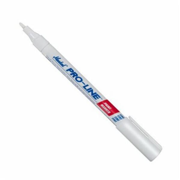 Markal 96871 PRO-LINE High Visibility Liquid Paint Marker, 1/16 in Valve Actuated/Fine Tip, White