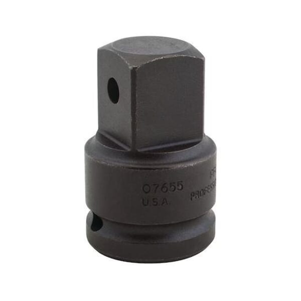 Proto J07655 Impact Socket Adapter, Black Oxide, 1 in Male Drive, 3/4 in Female Drive, Female x Male Adapter, ASME B107.110-2012/B107.2, Forged Steel