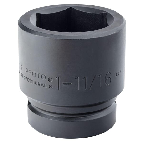 Proto TorquePlus J10027 Standard Length Socket, Imperial, 1 in Square Drive, 1-11/16 in