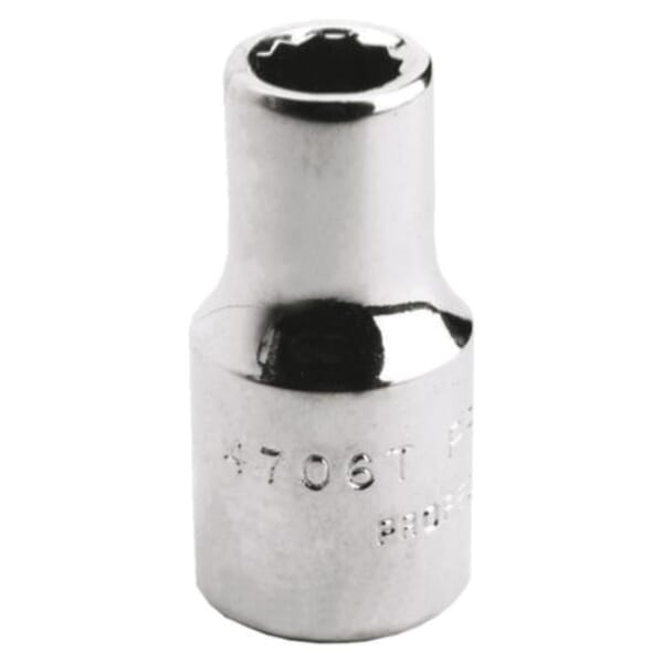 Proto TorquePlus J4712T Standard Length Socket, Imperial, 1/4 in Square Drive, 3/8 in