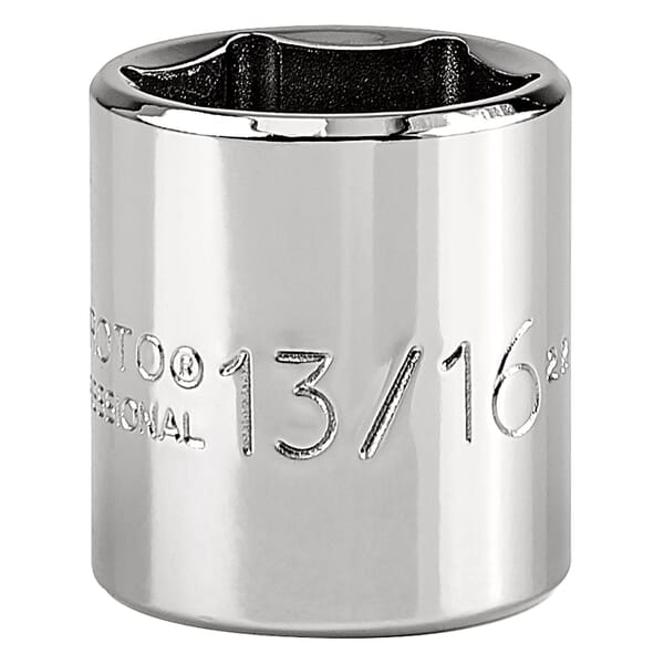 Proto TorquePlus J5226H Standard Length Socket, Imperial, 3/8 in Square Drive, 13/16 in