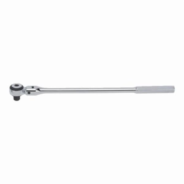 Proto J5457F Flexible Non-Insulated Hand Ratchet, Imperial, 1/2 in Drive, Round Head, 17 in OAL, Steel, Full Polished, ASME B107.10M