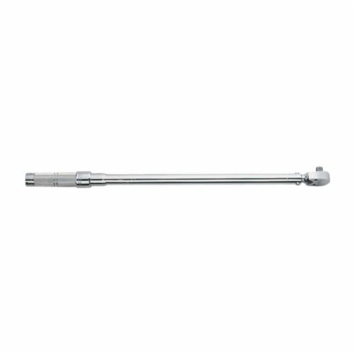 Proto J6016C C Series Micrometer Torque Wrench, 1/2 in Drive, 30 to 150 ft-lb, Ratcheting Head, 1 ft-lb Graduation, 21-1/2 in OAL, ASME B107.14M