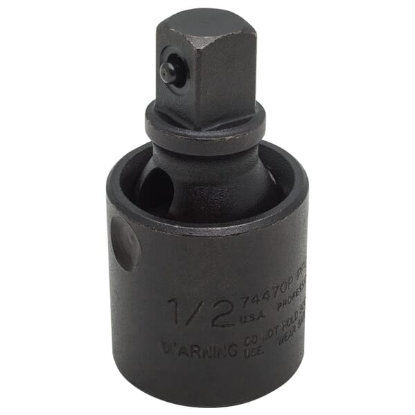 Proto J74470P Universal Standard Length Impact Joint, Black Oxide, 1/2 in Male Drive, 1/2 in Female Drive, ASME B107.2