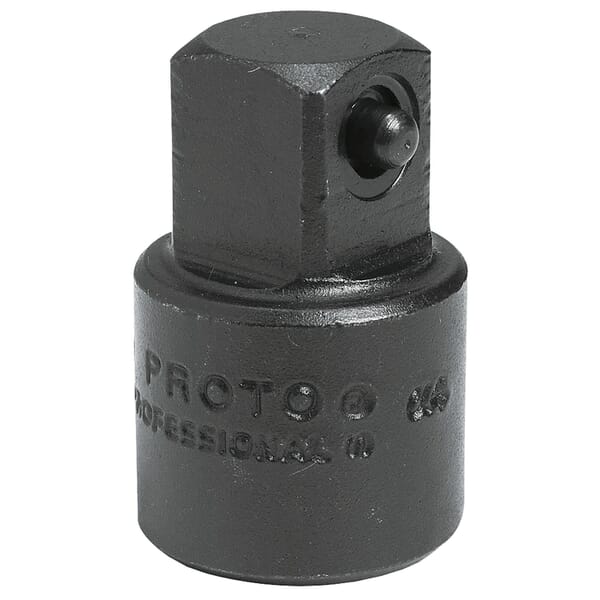 Proto J7650 Impact Socket Adapter, Black Oxide, 1/2 in Male Drive, 3/8 in Female Drive, Female x Male Adapter, ASME B107.110-2012, Forged Steel