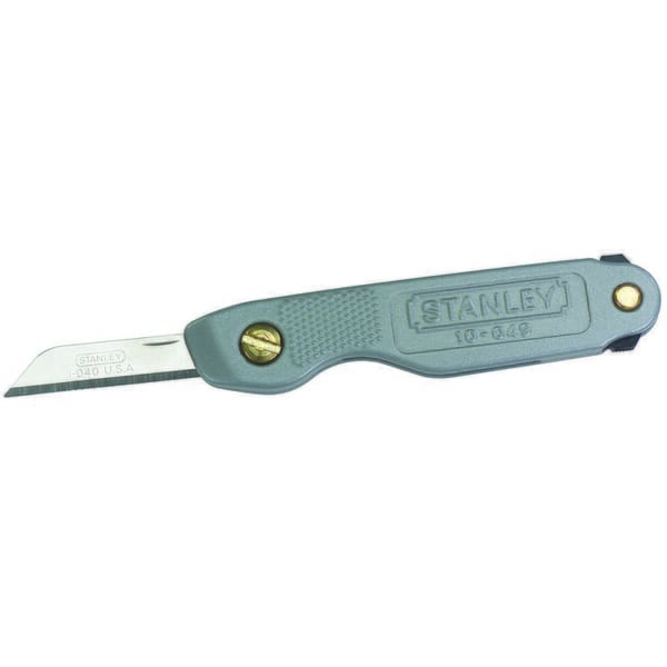 Stanley 10-049 Folding Pocket Knife With Rotating Blade, 2.563 in L Blade, Rotating Stainless Steel Blade, Straight Edge