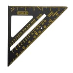Stanley 46-071 Quick Square Premium Triangle Layout Tool, 10-1/4 x 6-7/8 in, 1/8 in Graduation, 90 deg, Aluminum