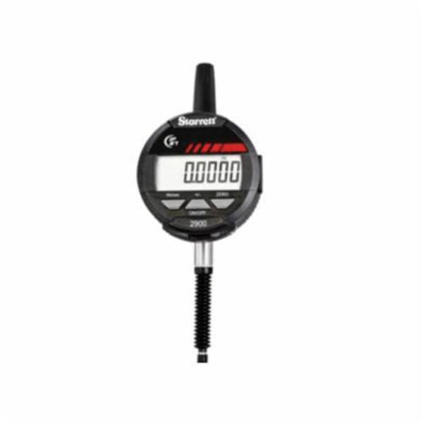 Starrett 2900-4 Electronic Indicator, 1/2 in Measuring, +/-0.00012 in Accuracy, 0.0005 in/0.0001 in/0.00005 in Resolution, LCD Display