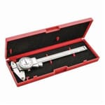 Starrett 3202-6 3202 Global Series Dial Caliper, 0 to 6 in, Graduation 0.001 in, 5/8 in Inside x 1-1/2 in Outside D Jaw, Hardened Stainless Steel, Satin