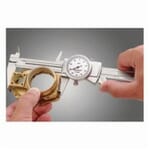 Starrett 3202-6 3202 Global Series Dial Caliper, 0 to 6 in, Graduation 0.001 in, 5/8 in Inside x 1-1/2 in Outside D Jaw, Hardened Stainless Steel, Satin