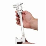 Starrett 3202-6 3202 Global Series Dial Caliper, 0 to 6 in, Graduation 0.001 in, 5/8 in Inside x 1-1/2 in Outside D Jaw, Hardened Stainless Steel, Satin